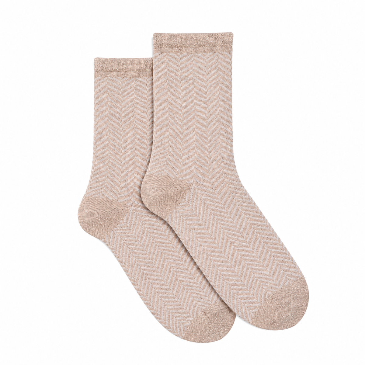 Les Chevrons - women's socks - pink cotton