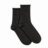Les Roulottées - women's socks - black cotton 
