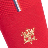 Coffret duo broderie Elysée x Maison Broussaud - chaussettes homme - coton bleu et rouge