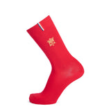 Coffret duo broderie Elysée x Maison Broussaud - chaussettes homme - coton bleu et rouge