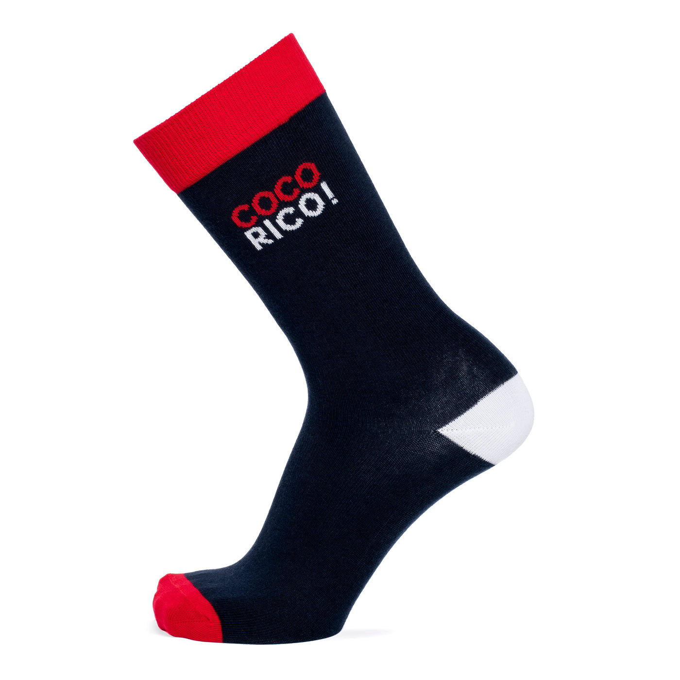 Coffret Elysée x Maison Broussaud baguette cocorico - chaussettes homme - coton marine et rouge
