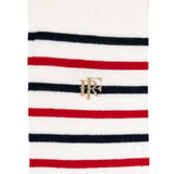 Elysée x Maison Broussaud blue, white, and red sailor socks - men's socks - white cotton