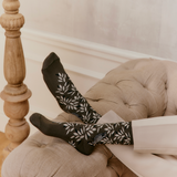 Bird - women's socks - khaki cotton