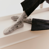 The Tropics - Women's Socks - Gray Cotton