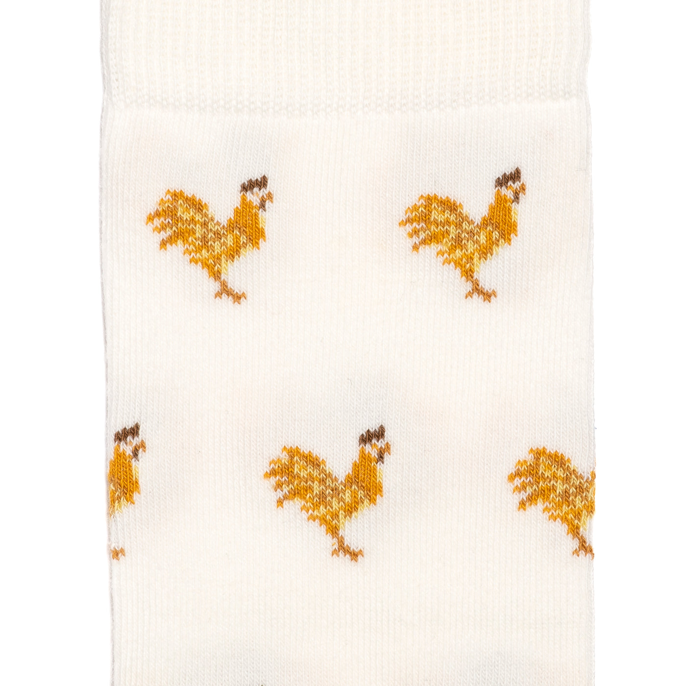 The roosters - men's socks - ecru cotton