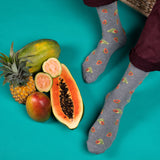 Les Papayes - chaussettes homme - coton gris