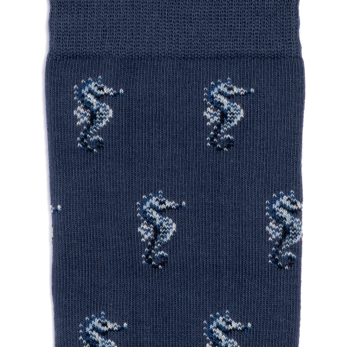 Seahorses - men's socks - blue cotton