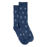 Seahorses - men's socks - blue cotton