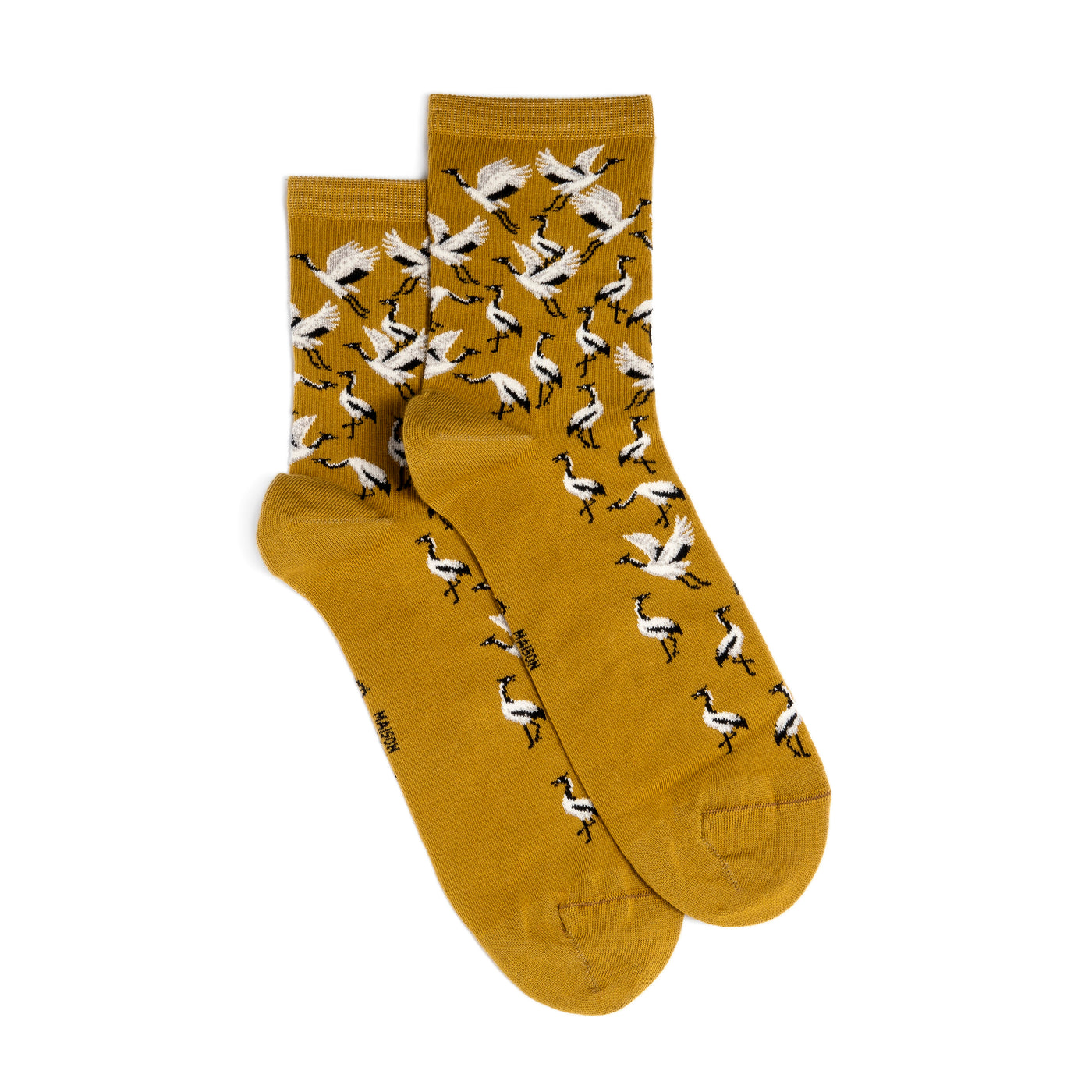 Les oies sauvages - chaussettes femme - coton olive