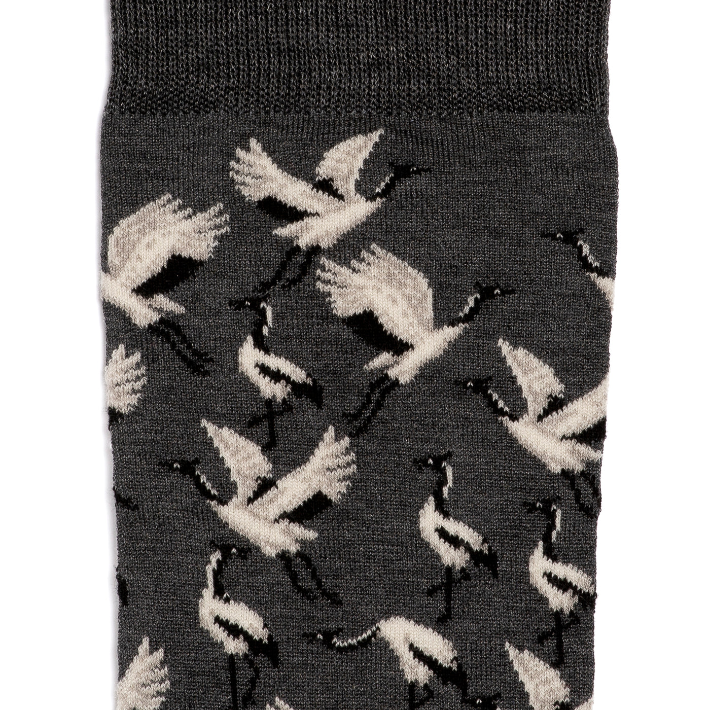 Wild Geese - Men's Socks - Grey Cotton