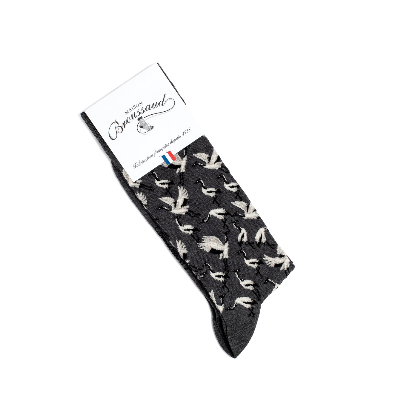 Wild Geese - Men's Socks - Grey Cotton