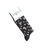 Wild Geese - Men's Socks - Grey Cotton