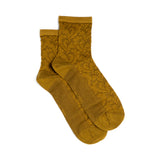 La volute - chaussettes femme - coton moutarde