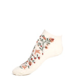 The invisible birds - women's socks - ecru cotton