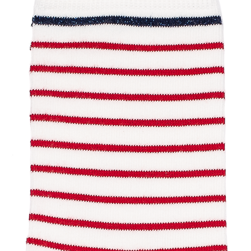 Armor-lux x Maison Broussaud sailor socks - women's socks - ecru cotton red navy
