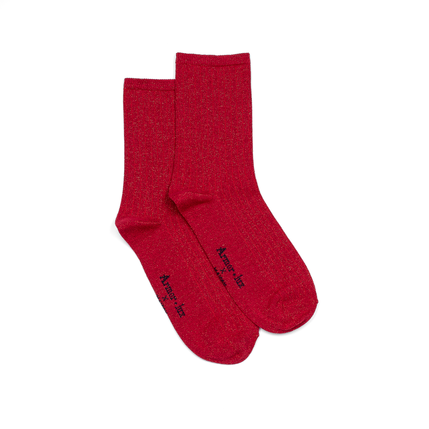 Armor-lux x Maison Broussaud ribbed socks - women's socks - red cotton