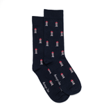 Armor-lux x Maison Broussaud headlights - men's socks - navy cotton