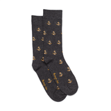 Armor-lux x Maison Broussaud anchors - men's socks - grey cotton