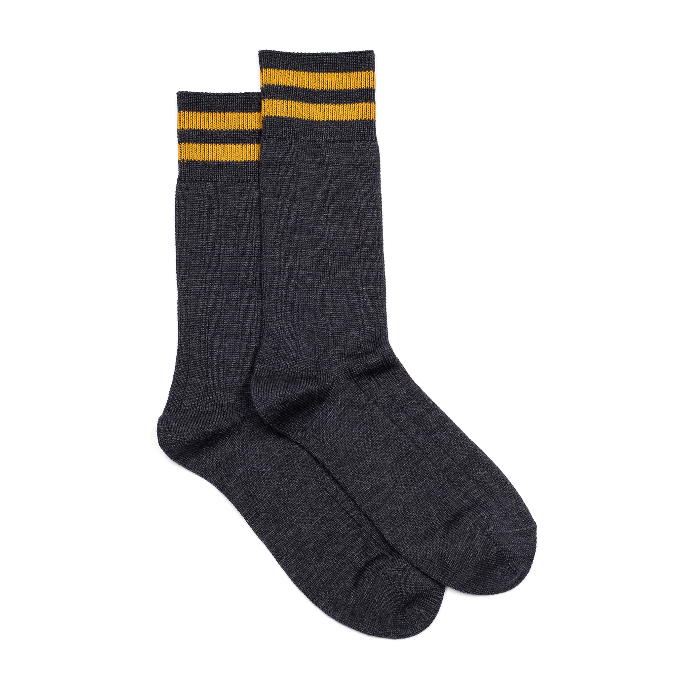 Armor-lux x Maison Broussaud les côtelées - men's socks - anthracite wool