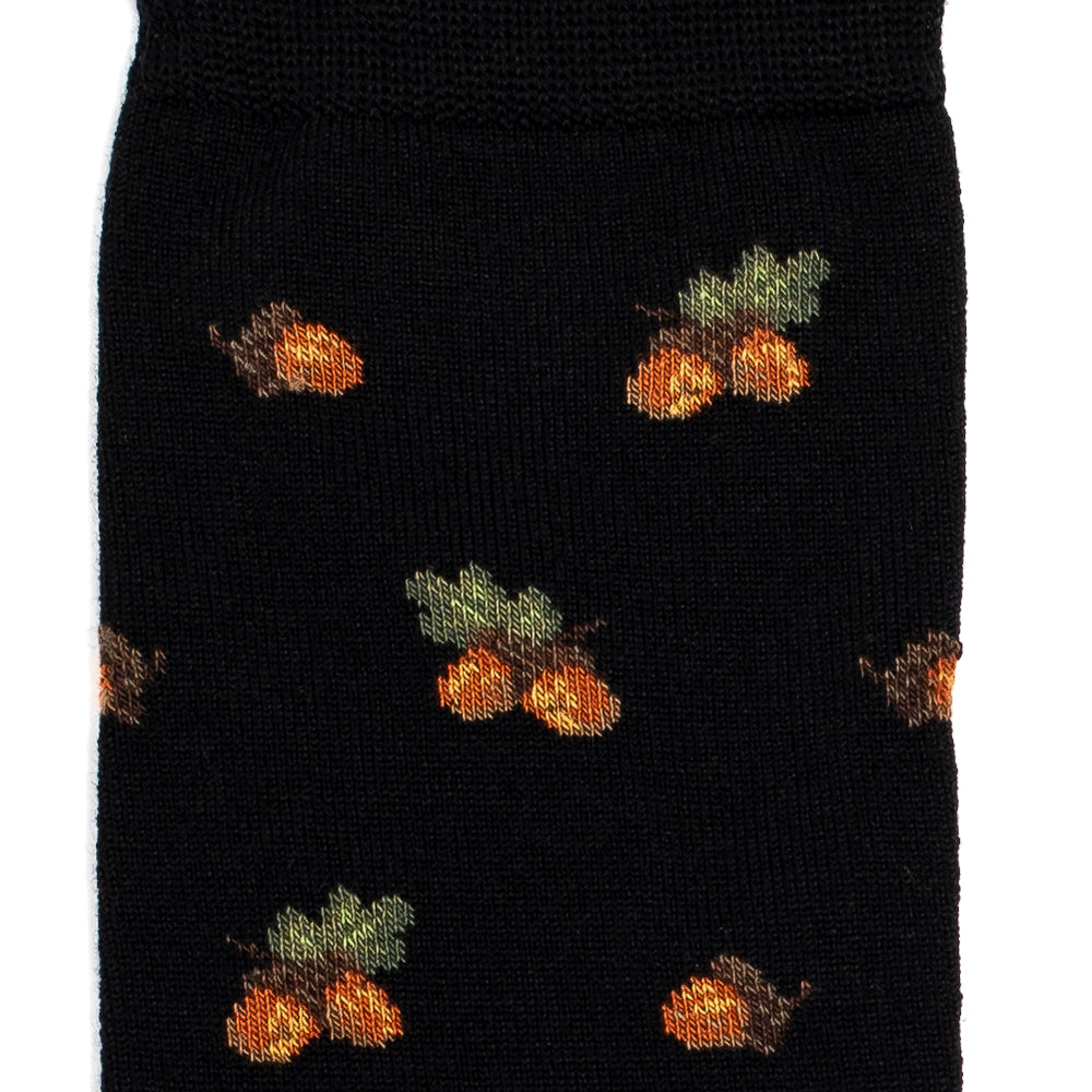 Tassels - men's socks - black wool
