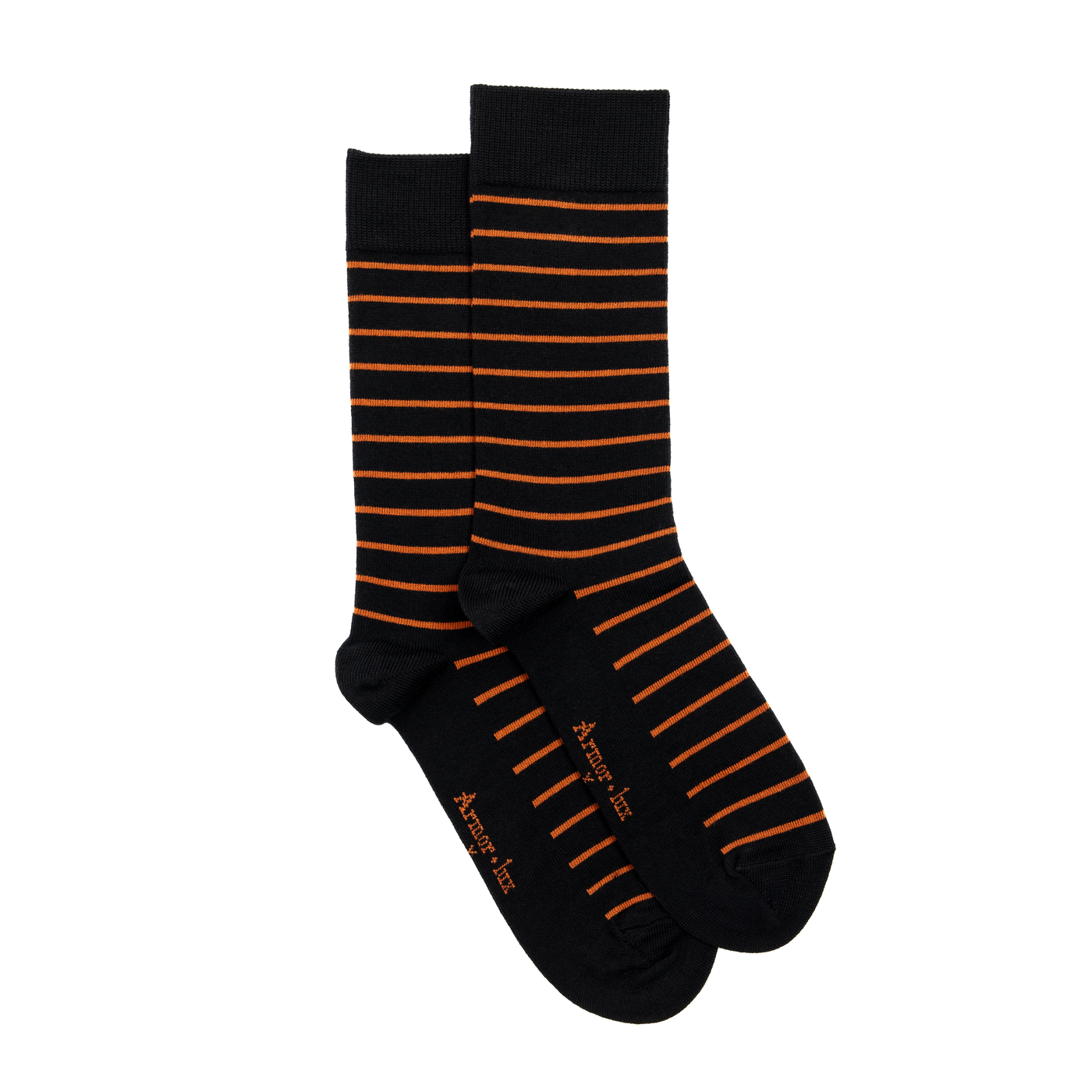 Les marinières Armor-lux x Maison Broussaud - men's socks - hazelnut black wool
