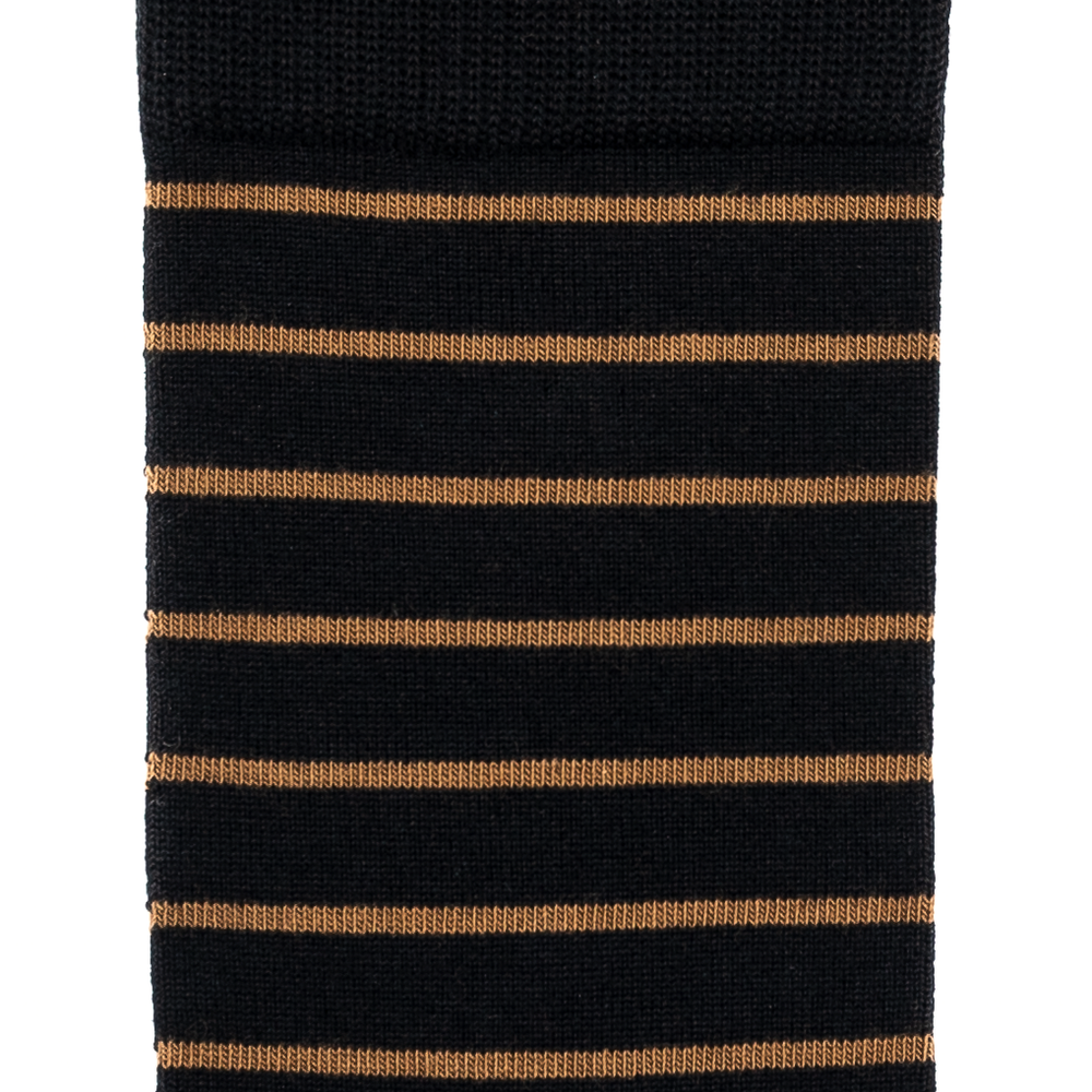 Armor-lux x Maison Broussaud Les marinières - men's socks - mocha black wool