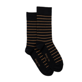 Armor-lux x Maison Broussaud Les marinières - men's socks - mocha black wool