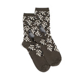 Bird - women's socks - khaki cotton