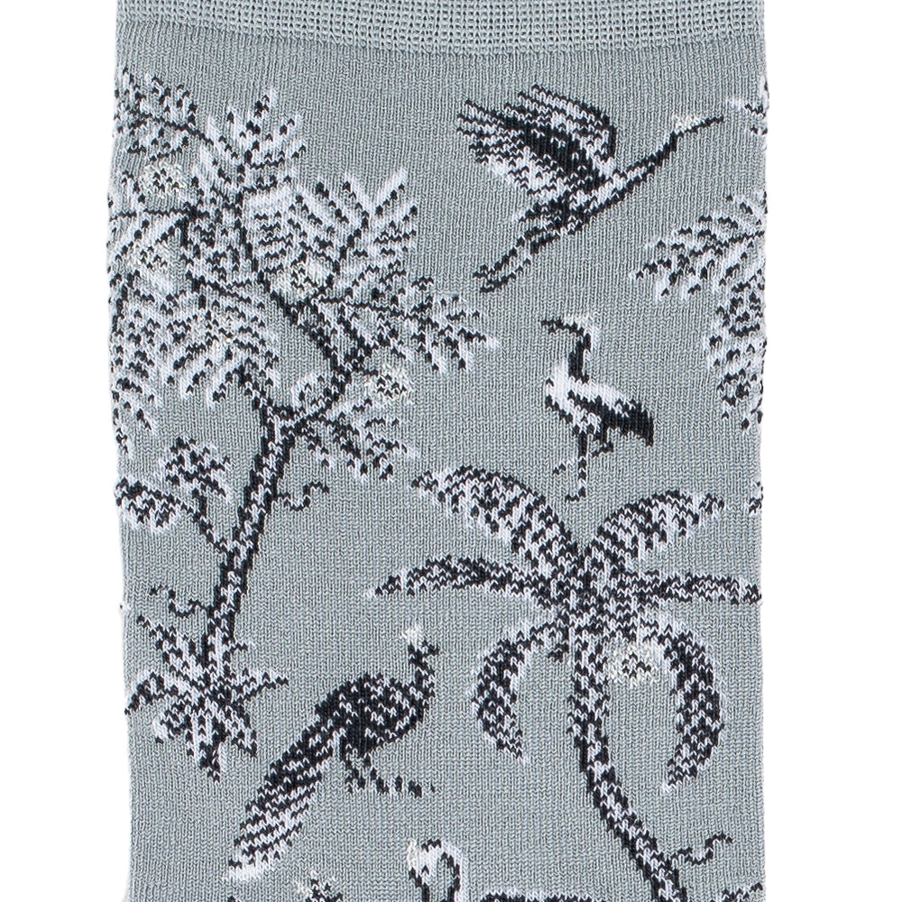 The Tropics - Women's Socks - Gray Cotton