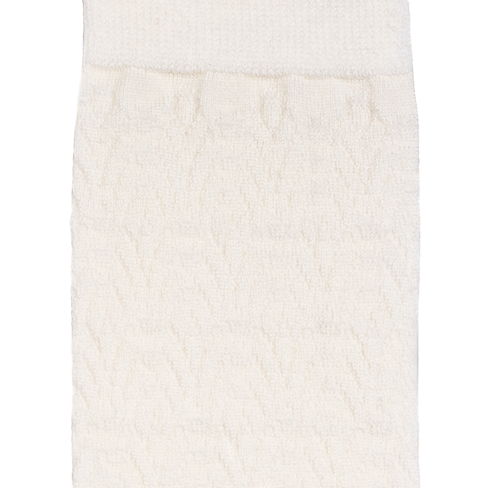 Les seigaiha - chaussettes femme - laine mérinos écru