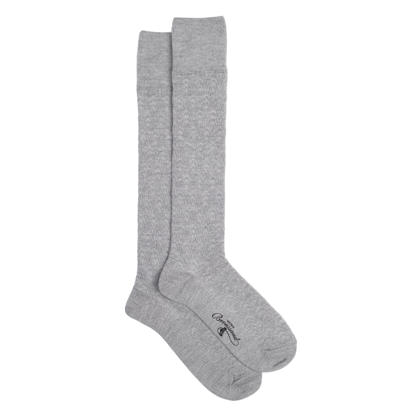 Les seigaiha - chaussettes femme - laine mérinos gris