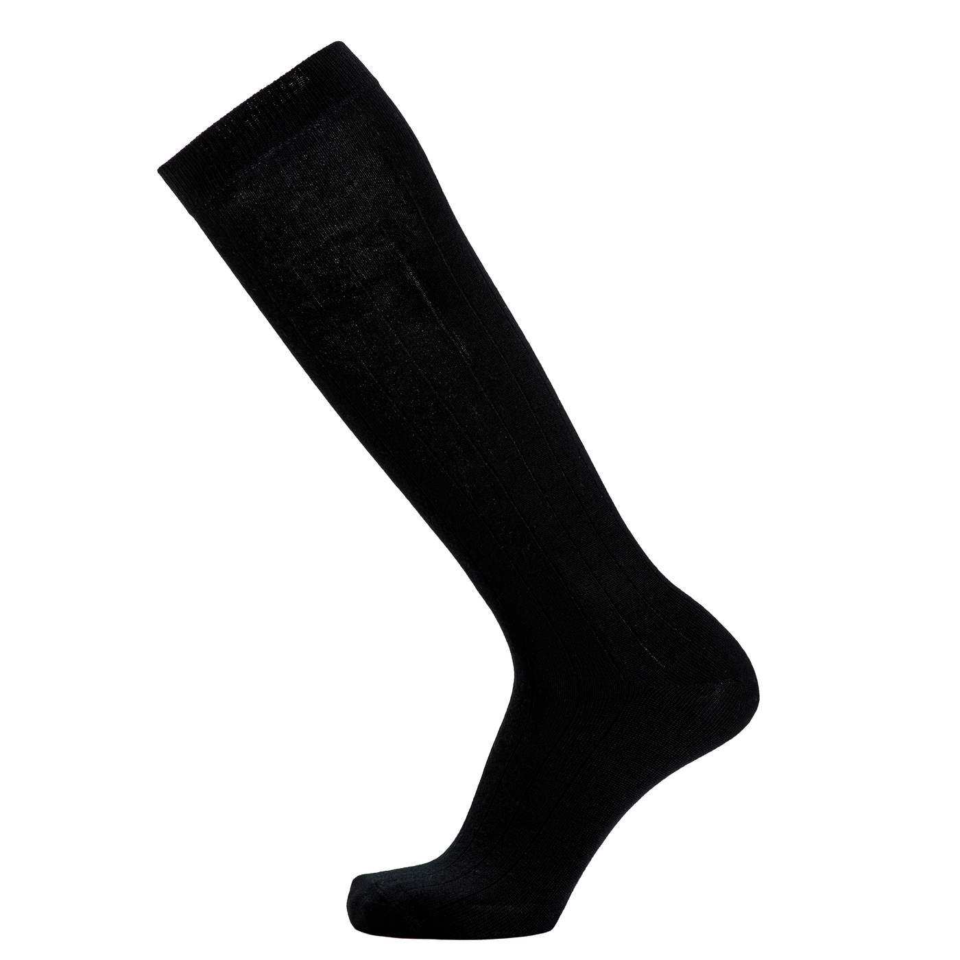 Les côtes - chaussettes homme - laine mérinos noir