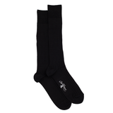 La fil d'Ecosse - chaussettes homme - coton mercerisé noir