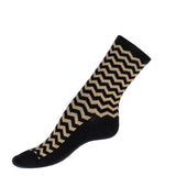 The Chevrons – Women’s Socks – Black Cotton