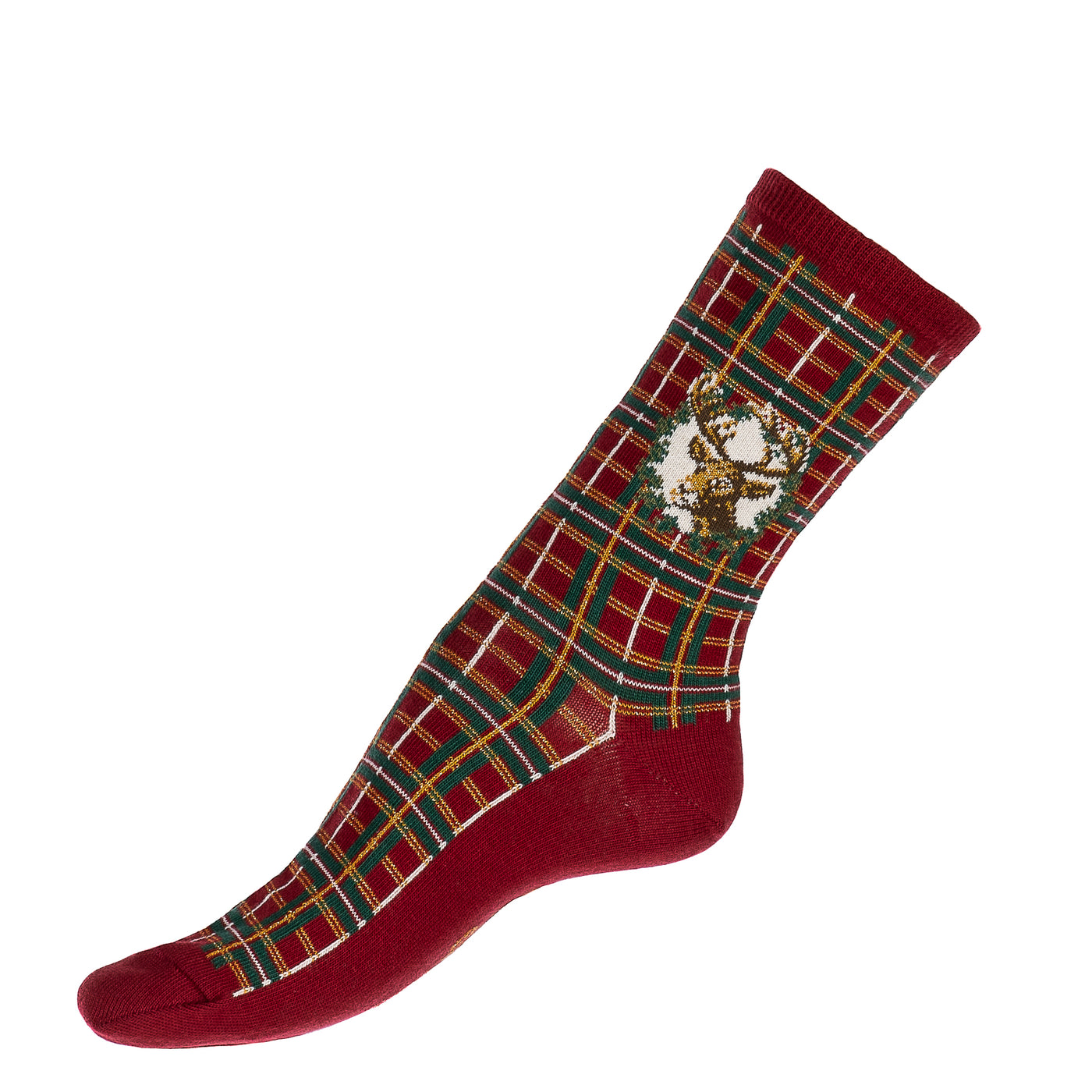Tartan – Women’s Socks – Burgundy Cotton