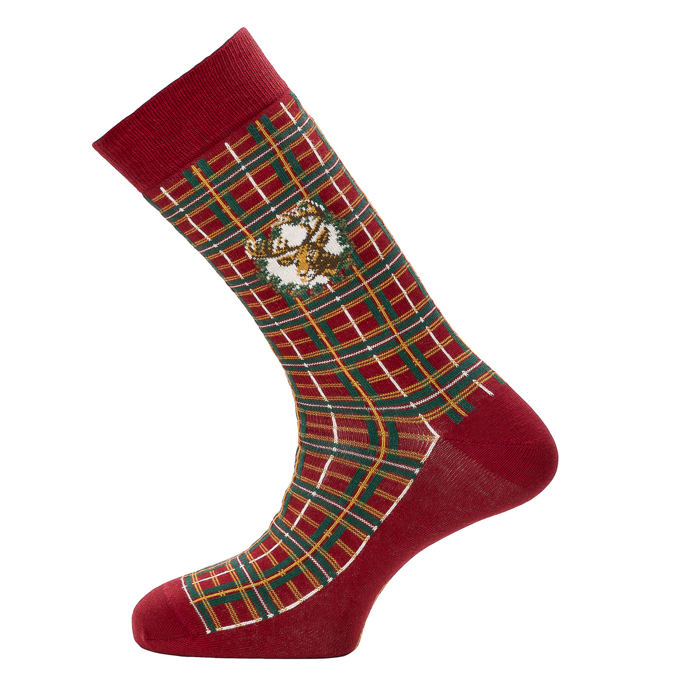 Tartan – Men’s Socks – Burgundy Cotton