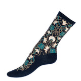 The Carnations – Women’s Socks – Blue Cotton