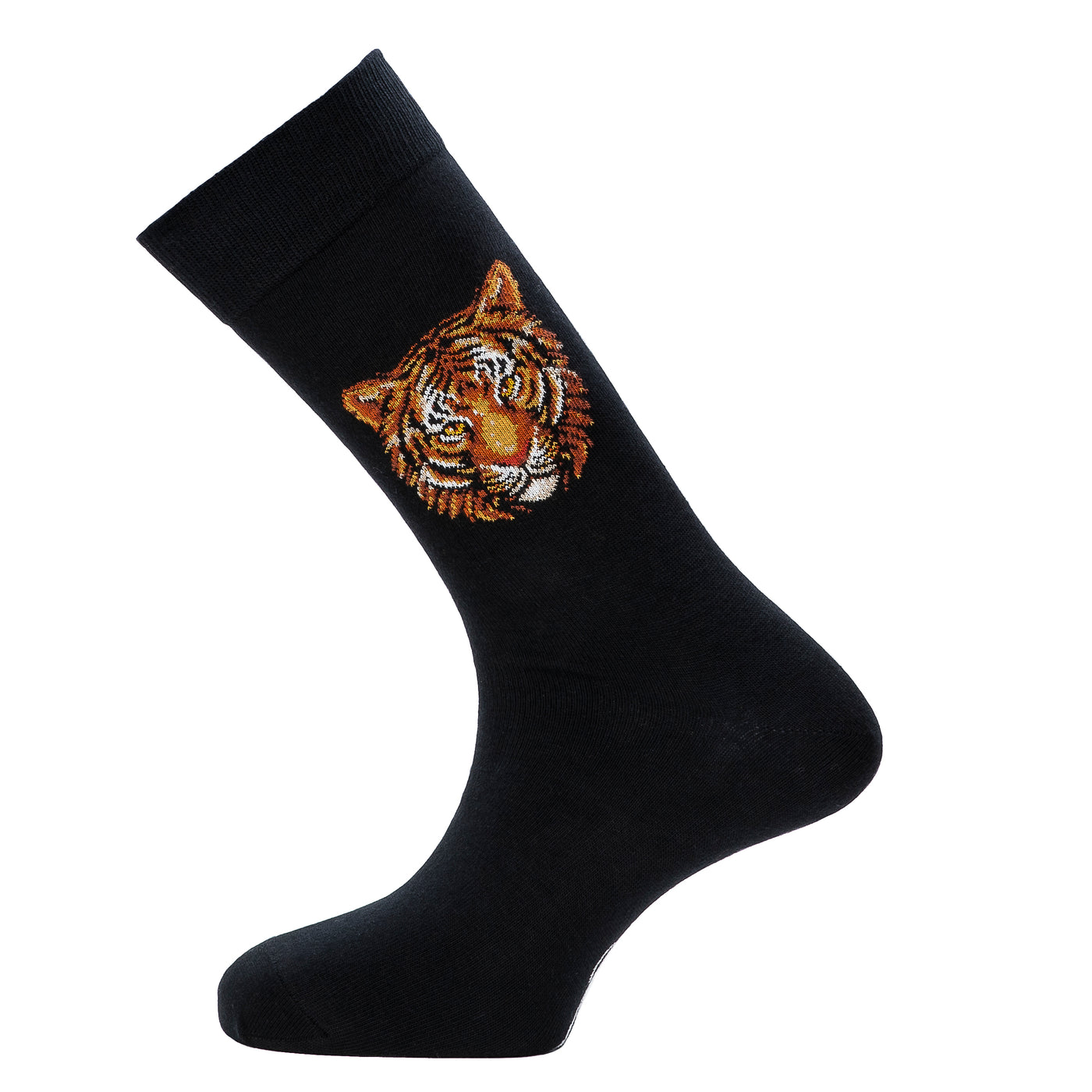 Tiger – Men’s Socks – Black Cotton