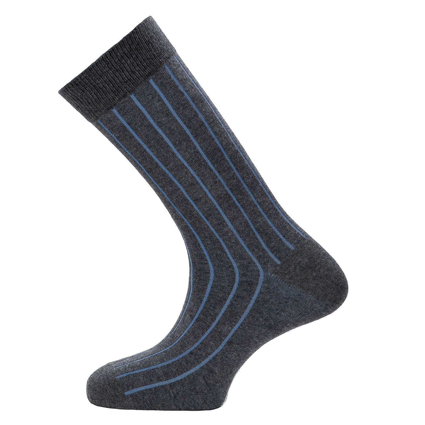 "Fausses-côtes" – Men’s Socks – Anthracite Cotton