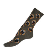 The Cats – Women’s Socks – Khaki Cotton