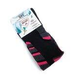 Chaussettes de ski noir-gris-rose