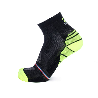 Running Socks - Broussaud Sport - black and yellow