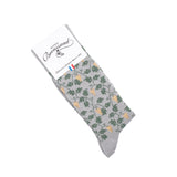 Les Vignes - Men's Socks - Grey Cotton