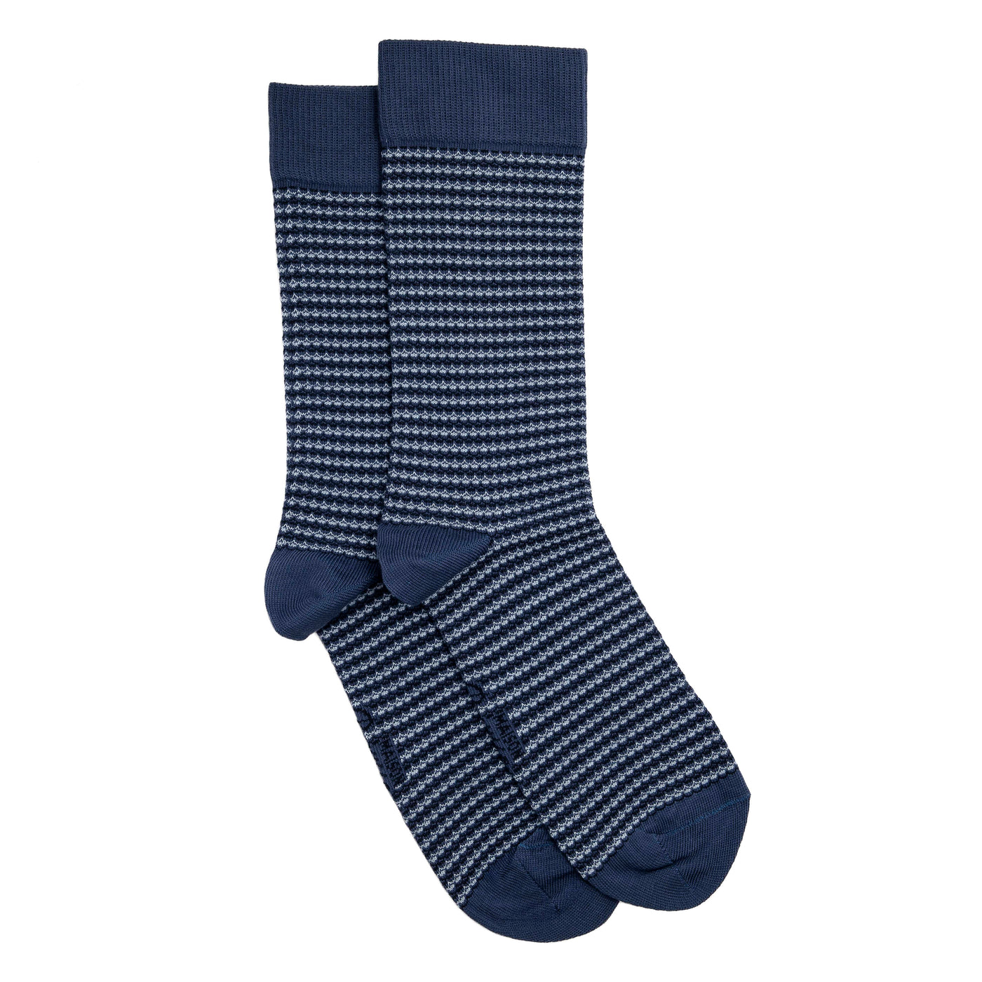 Fancy knit socks - men's socks - blue cotton