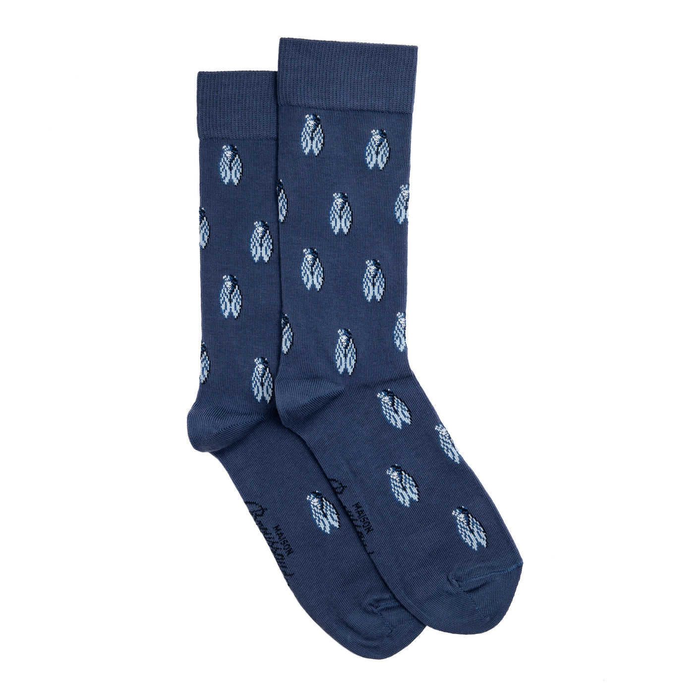 Cicadas - Men's Socks - Blue Cotton