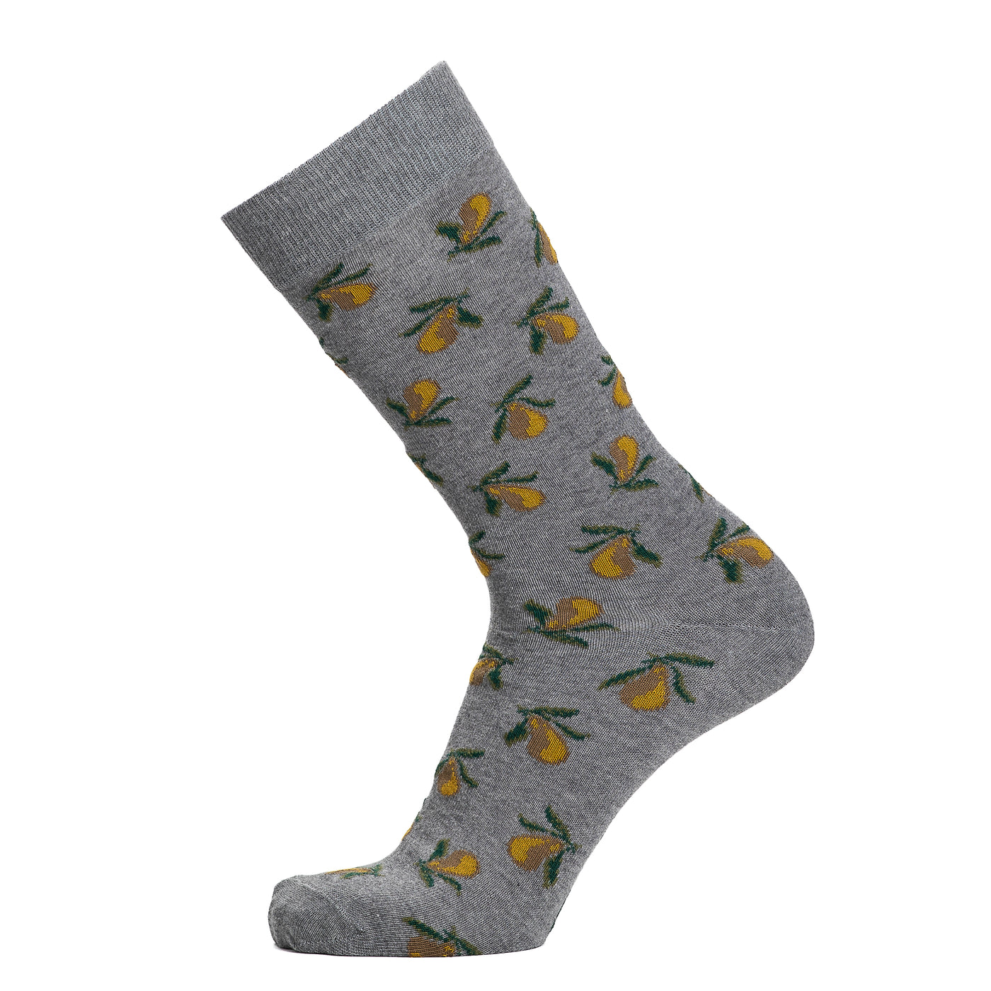 Pears - men's socks - grey cotton