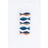 Les poissons Armor-lux x Maison Broussaud - chaussettes femme - coton blanc
