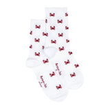 Les crabes Armor-lux x Maison Broussaud - chaussettes femme - coton blanc rouge