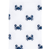 Les crabes Armor-lux x Maison Broussaud - chaussettes femme - coton blanc bleu