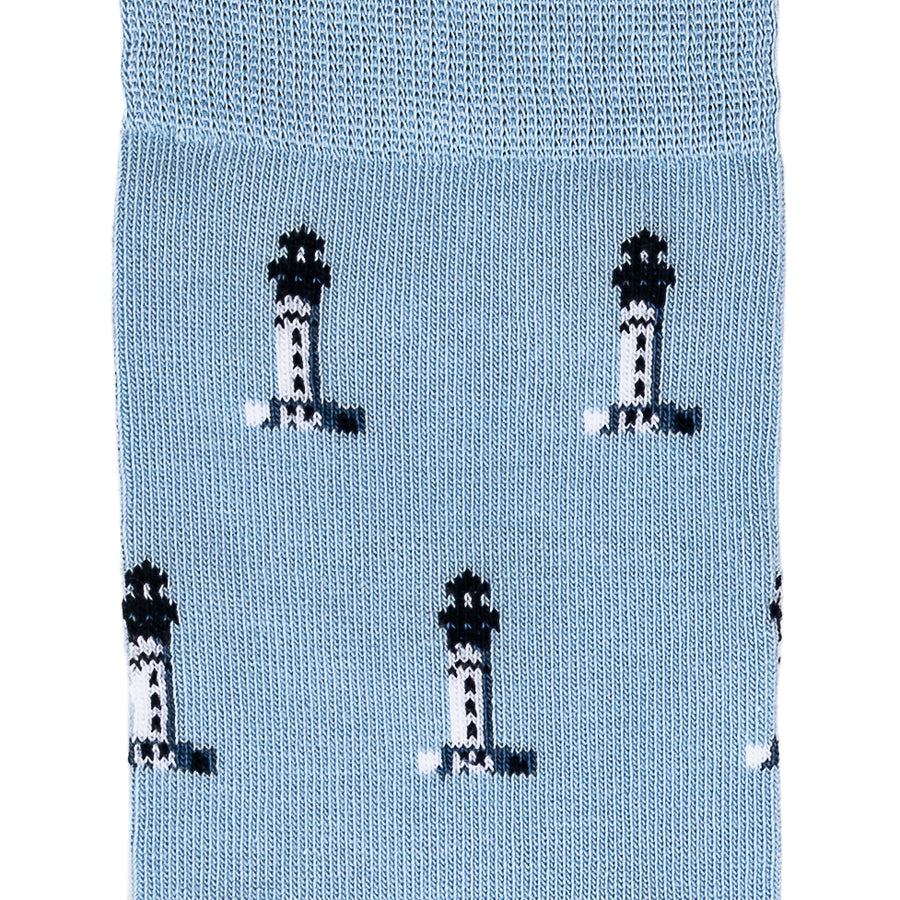 Les phares Armor-lux x Maison Broussaud - chaussettes homme - coton ciel